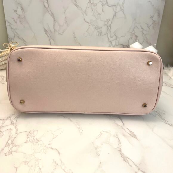 FURLA LINDA Blush Pink Saffiano Leather Two Way Bag, Dust Bag EUC - Picture 9 of 13
